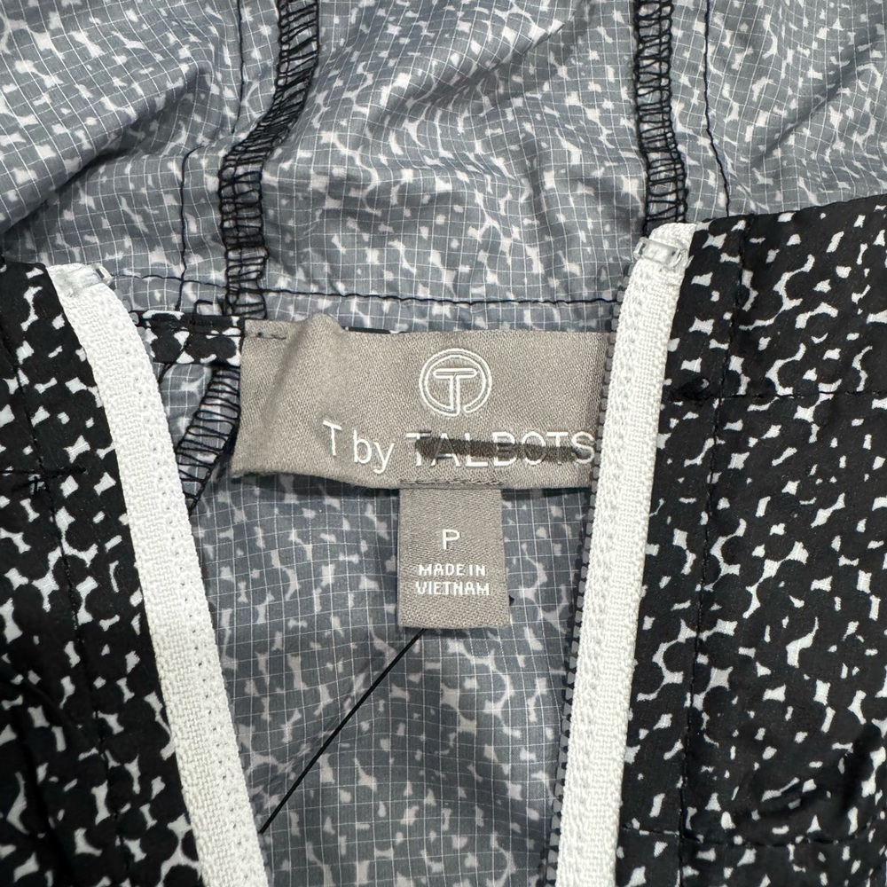 Talbots Black And Gray Patterned Lightweight Jack… - image 2